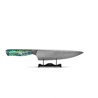 Afbeelding van Epoxy Sapphire Japans Damascus Koksmes 20 cm