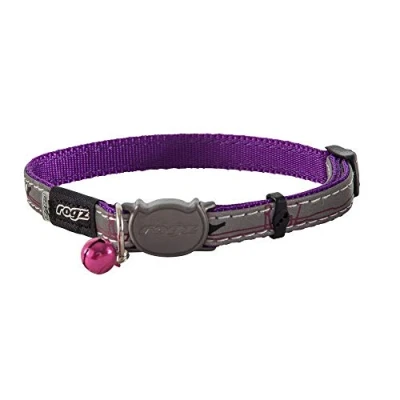 Afbeelding van Rogz Kattenhalsband NightCat Purple Budgies