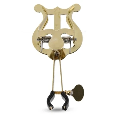 Afbeelding van GEWA Wandelmuziekhouder trompethouder messing Petite Lyra 1 schuiver met klem