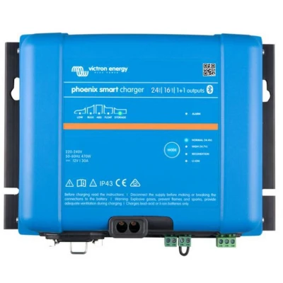 Afbeelding van Victron Energy Phoenix Smart IP43 Charger 24/16 (1+1) 120 240V Loodaccu lader Laadstroom (max.) 16 A