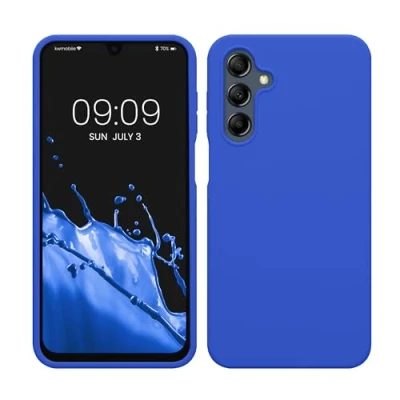Afbeelding van kwmobile telefoonhoesje geschikt voor Samsung Galaxy A16 5G Hoesje met siliconen coating Smartphone case in Baltisch blauw