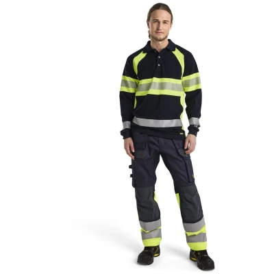 Afbeelding van Blaklader Multinorm werkbroek Inherent met stretch 1487 1512 Marine/High Vis Geel D116