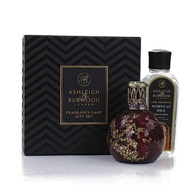 Afbeelding van Ashleigh and Burwood gift set Dragon&#039;s Eye + Moroccan Spice Geurlamp S paars