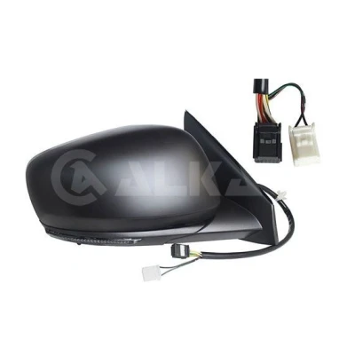 Afbeelding van Buitenspiegel Alkar 6148330 rechts met grondlaag Electrisch Te verwarmen, temperatuursensor, Elektrisch inklapbaar, Bol vormig voor voertuigen
