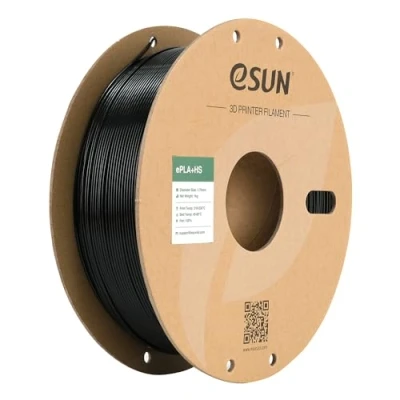 Afbeelding van eSUN PLA+ filament 1,75 mm, ePLA+HS 3D printer, hoge snelheid, precisie, afmetingen +/ 0,03 spoel van 1 kg (2,2 lbs) PLA sneller voor printers, zwart