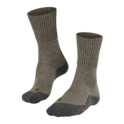 Afbeelding van FALKE TK1 Wool Wandelsokken anti blaren, maximale padding merinowol sportsokken heren beige Maat 46 48