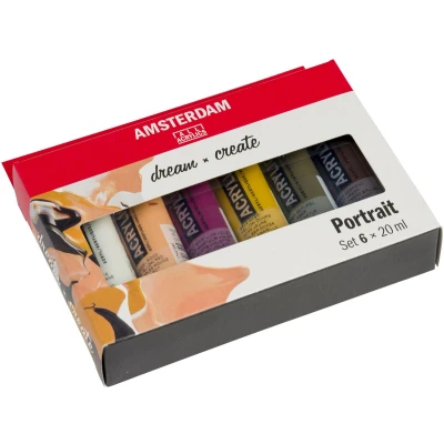 Afbeelding van Amsterdam Standard Series acrylverf portret set 6 x 20 ml