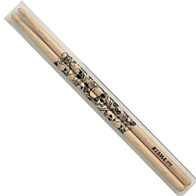 Afbeelding van Tama 7A Sticks O7A S &quot;Skull&quot;, Natur, zwarte Druck Drumsticks