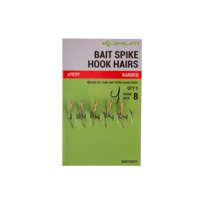 Afbeelding van Korum Bait Spike Hook Hairs 8 (5 Stuks) Witvis haken