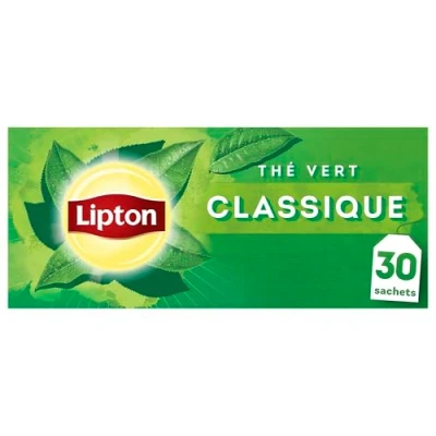 Afbeelding van Lipton, groene thee, thee uit Azië, koude of warme infusie, klassieke smaak, ontspanning, ingrediënten van 100% natuurlijke oorsprong, 30 zakjes