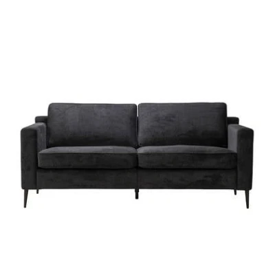 Afbeelding van Bronx71® Scandinavische bank 3 zits Orlando stof gemêleerd zwart