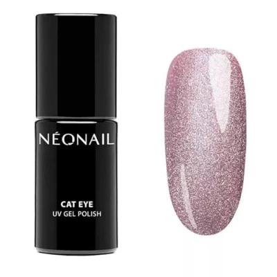 Afbeelding van NeoNail nagellak, semi permanent, 7,2 ml, paars, satijn, Sky Cat Eye voor manicure, nail art, glitter