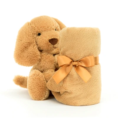 Afbeelding van Jellycat knuffeldoek hond toffee 34 cm