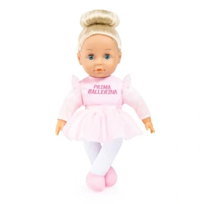 Afbeelding van Bayer Design 93311AA Anna Prima Ballerina pop met haar, meisjes, muzikale pop, interactief, slapende ogen, roze, 33 cm