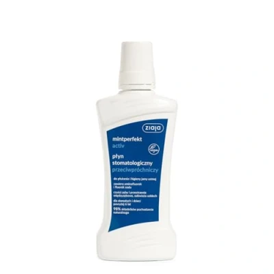 Afbeelding van Ziaja, Mondwater, Mintperfekt Activ płyn do płukania jamy ustnej stomatologiczny przeciwpróchniczy 500ml (500 ml, Mondwater)