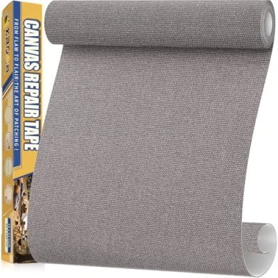 Afbeelding van Patch autocollant en tissu imperméable, 40 x 160 cm, pour meubles d&#039;extérieur, couvertures de bateau, canapés, tentes, chaises salon, protection solaire, gris