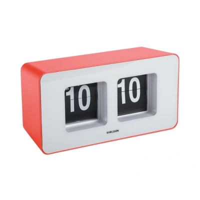Afbeelding van Karlsson Wand/Tafelklok Funky Flip Scarlet red