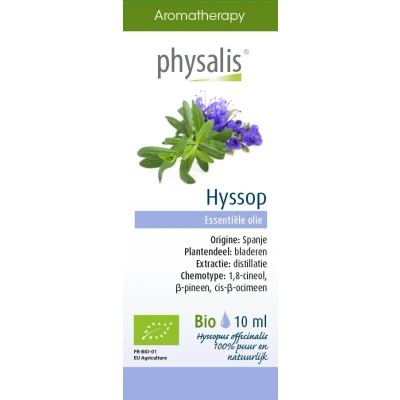 Afbeelding van Physalis Aromatherapy Essentiële Oliën Hyssop Olie 10 ml