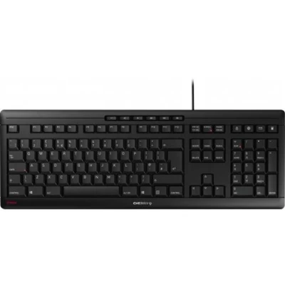 Image de CHERRY STREAM KEYBOARD Clavier USB R. U. commutateur : SX noir