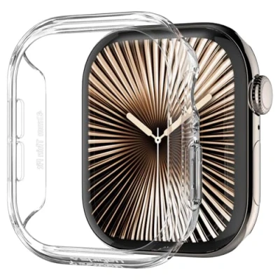 Afbeelding van Spigen Thin Fit beschermhoes compatibel met Apple Watch serie 10, 42 mm (2024), transparant