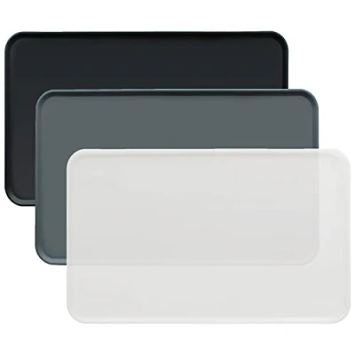 Afbeelding van Basic siliconen bakmat (48 x 30 cm, transparant), antislip onderlegger voor hondenbak of kattenbak, voederonderlegger honden, katten, voederbak, voedermat, volautomatische koffiemachine