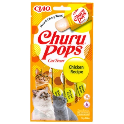 Afbeelding van Inaba Churu Pops Kattensnack Kip 15 g 4 stuks