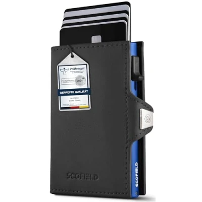 Afbeelding van SF SCOFIELD Duality Classic Slim Wallet avec compartiment pour pièces de monnaie Étui cartes homme 9 à 10 Portefeuille protection RFID Wallets for Men