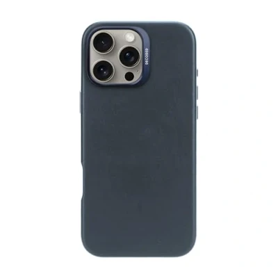 Afbeelding van DECODED Leren Hoesje voor iPhone 16 Pro Max Gemaakt van Premium ECCO Leer Geschikt MagSafe Navy Blauw