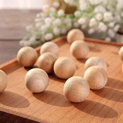 Afbeelding van DAHI 104 stuks houten ballen, diameter 20 mm, knutselballen en sieradenaccessoires