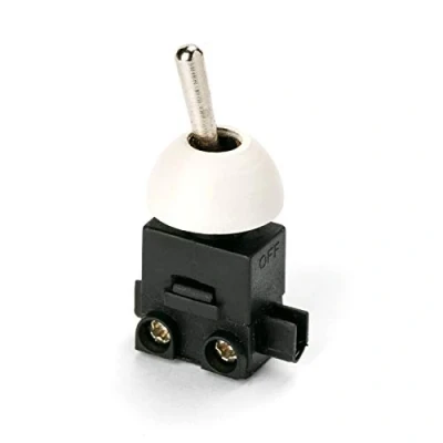 Afbeelding van Aan/uit tuimelschakelaar, 250 V, 1 polig, 2 (1) A LS 2, goud/antiek zilver, tafellamp, wandlamp (wit)