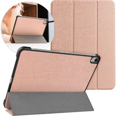 Afbeelding van iMoshion Tablet Hoes Geschikt voor iPad Air 4 (2020) /iPad 11 inch (2024) M2 / 5 (2022) Trifold Bookcase Roze Rose goud