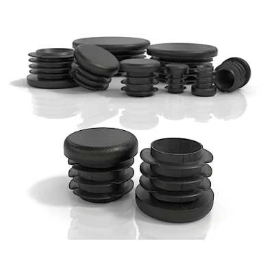 Afbeelding van PD® Ronde lamellenstoppen 23 mm voor buis PE eindkappen Stoelpootdop Vierkante buisstop metalen buizen, stoelen, banken, tafels en planken 10 stuks.