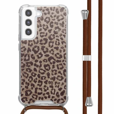 Afbeelding van imoshion Design hoesje met koord voor de Samsung Galaxy S21 FE Leopard Mood