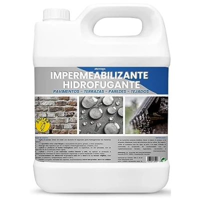 Afbeelding van Plantawa Impregneermiddel, waterafstotend, transparant, 5 l, onzichtbaar, volledige bescherming, produceert geen film, voor gestucte gevels, tegels, beton, terrassen, daken