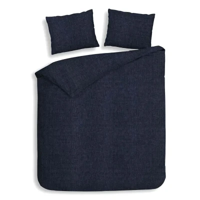Afbeelding van Heckettlane Franela Dekbedovertrek Lits jumeaux 240x200/220 cm Dark Blue