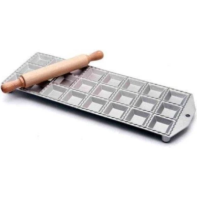 Afbeelding van Eppicotispai Ravioli mal vierkant met rolstok 24 stk Eppicotispa