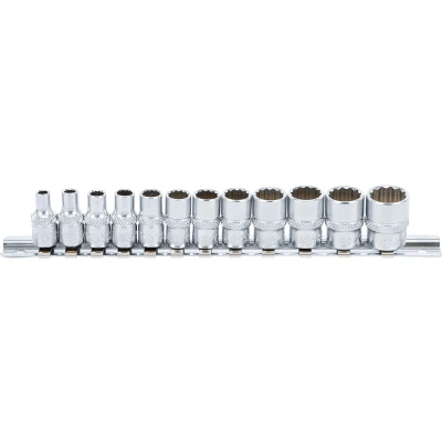 Afbeelding van BGS Doppenset twaalfkant 1/4&quot; inches 12 delig