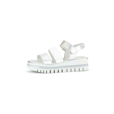 Afbeelding van Gabor Sandalen met riempjes voor dames, Zilverwit Combi 69, 38 EU