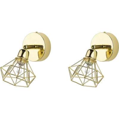 Afbeelding van Beliani ERMA Wandlamp Goud Metaal