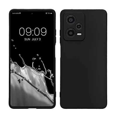 Afbeelding van kwmobile telefoonhoesje geschikt voor Xiaomi Redmi Note 12 Pro 5G Hoesje smartphone Precisie camera uitsnede In mat zwart