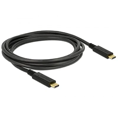 Afbeelding van Premium USB C naar kabel met E Marker chip USB3.0 PD tot 20V/5A video 8K 30Hz / zwart 2 meter