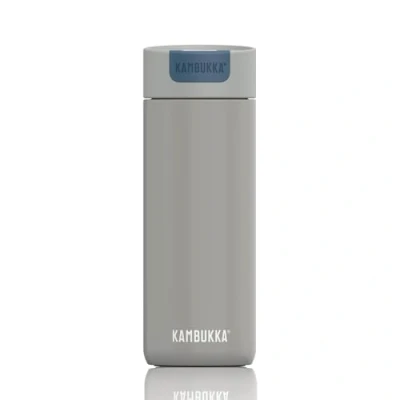 Afbeelding van Kambukka Olympus Thermosbeker 300 ml makkelijk reinigen lekvrije Koffiebeker RVS Serious Grey