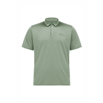 Afbeelding van Jack Wolfskin Delgami Poloshirt, Heren, Maat: Medium, Eucalyptus