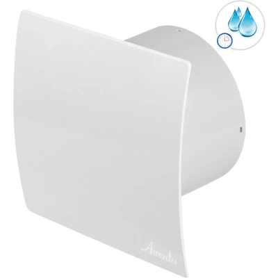Afbeelding van Badkamerventilator SILENT Ø100 mm 75m3/h Timer Vochtsensor Wit
