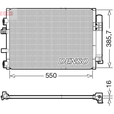 Afbeelding van DENSO DCN10044 Condensor Airco Met droger R 134a FORD: C Max 2, Grand