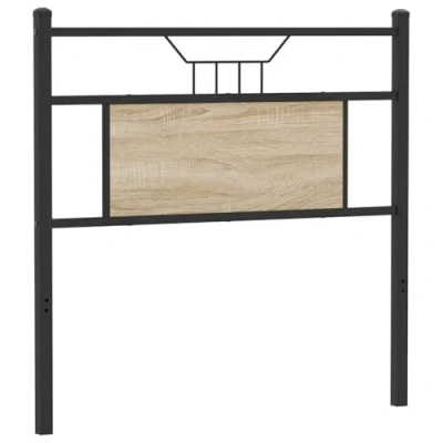 Afbeelding van vidaXL Hoofdbord 75 cm spaanplaat sonoma eikenkleurig staal