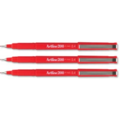 Image de Feutre spécial écriture et tracé Artline 200 pointe fine 0,4mm rouge