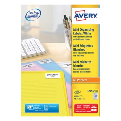 Image de Mini étiquette Avery Impression laser