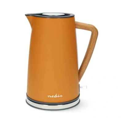 Afbeelding van Nedis Waterkoker 1.7 l Soft Touch Oranje 360 graden draaibaar Verborgen verwarmingselement Strix controller Droogkookbeveiliging