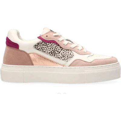 Afbeelding van Maruti TAVI Sneakers laag, Dames, Maat: 40, Pink white pixel offwhite Leer